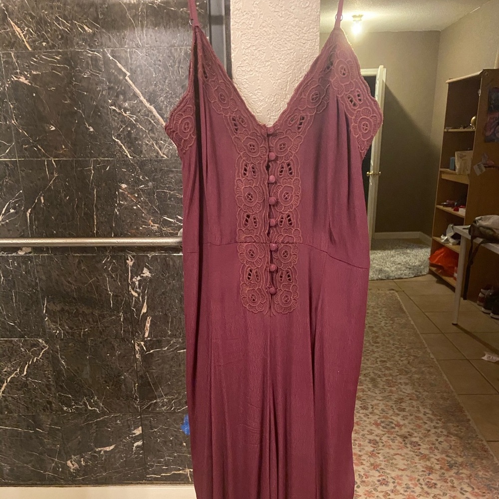 Maroon jumpsuit